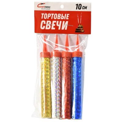 Фонтан в торт (золотые)